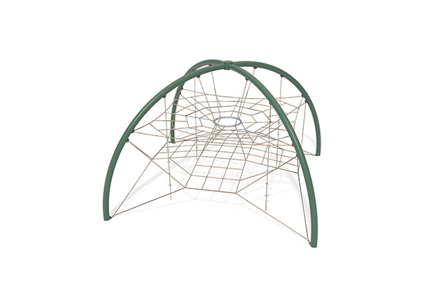 3D rendering af Siatka wspinaczkowa - Acrobat dome 1 zielona/beżowa