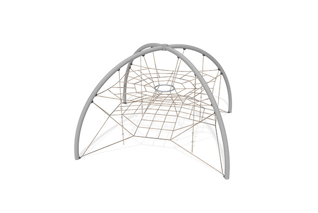 3D rendering af Siatka wspinaczkowa - Acrobat dome 1 szary/beżowy