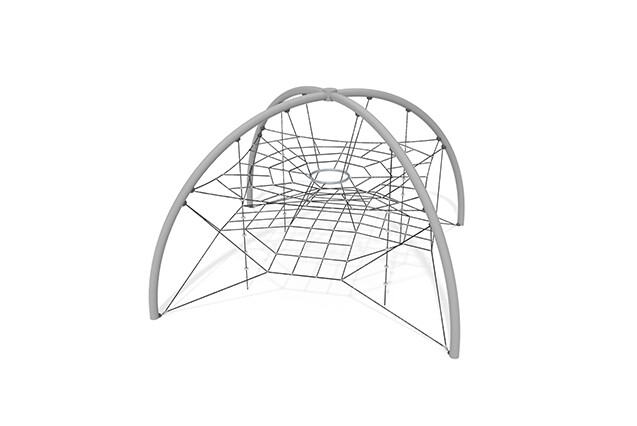 3D rendering af Siatka wspinaczkowa - Acrobat dome 1 szara/czarna