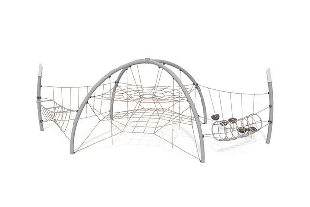 3D rendering af Siatka wspinaczkowa - Acrobat dome 2 szary/beżowy
