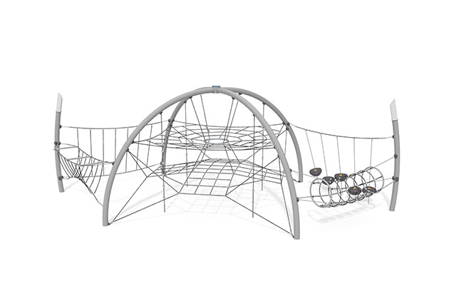 3D rendering af Siatka wspinaczkowa - Acrobat dome 2 szary/czarny