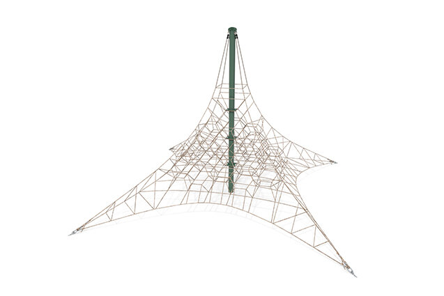 3D rendering af Siatka wspinaczkowa - piramida Acrobat 8 zielona/beżowa