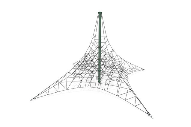 3D rendering af Siatka wspinaczkowa - piramida Acrobat 8 zielona/czarna