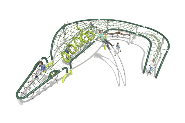 3D rendering af Konstrukcja wspinaczkowa - Organiq krokodyl