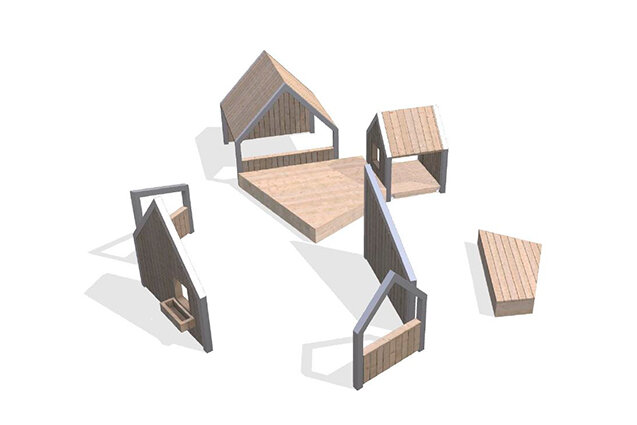 3D rendering af Domek do zabawy - Arthur pakiet 25