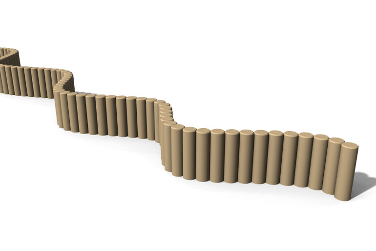 3D rendering af Bariera - palisada ø16