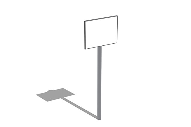 3D rendering af Inne - znak aktywności duża stopa