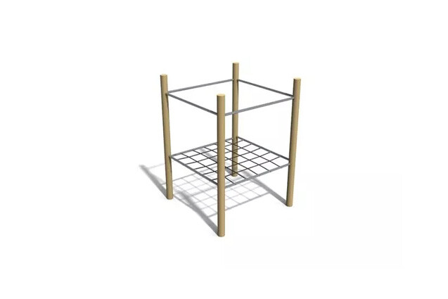 3D rendering af Tor przeszkód - kwadratowa pozioma siatka do czołgania robinia 2 h 3m i w 2m