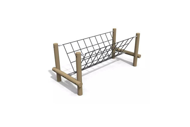 3D rendering af Tor przeszkód - V-balance bridge robinia wood 3m