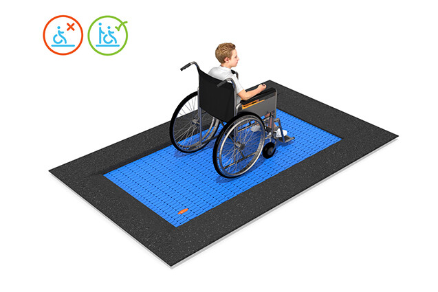 Trampolina – przystosowana dla wózków inwalidzkich z podjazdami