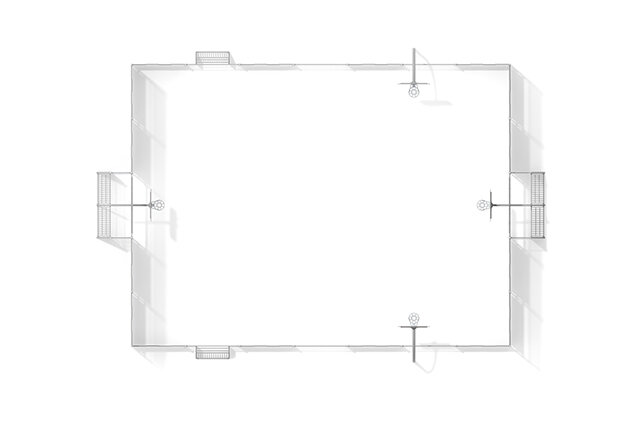 Boisko wielofunkcyjne - Sport Arena 1, 20,76 x 14,56 m, kolor szary