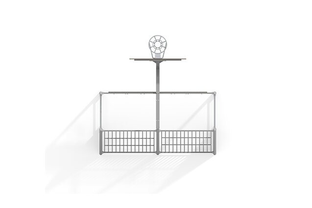 Multi bramka - Sport Arena bramka do piłki nożnej i koszykówki - szara
