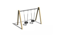Huśtawka - opony rama A robinia i stal h 2.4m